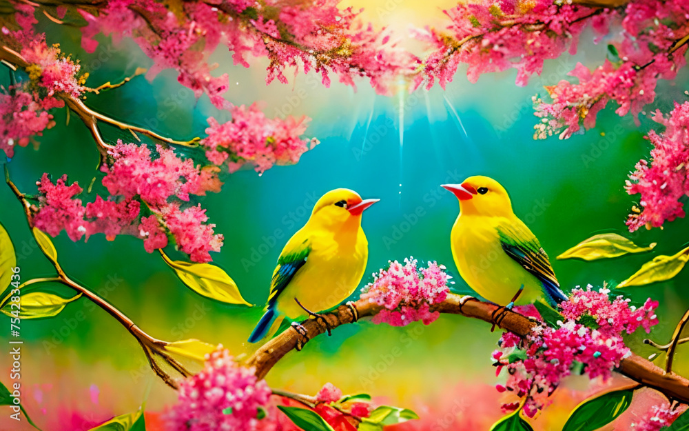 birds on the branch