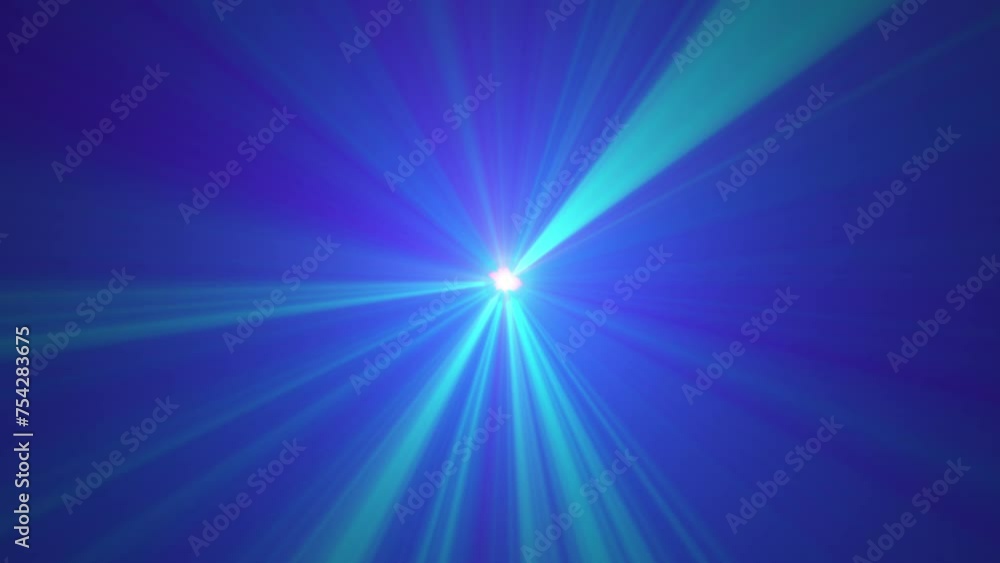 Rotating blue turquoise light beams. Dynamic colored light animation. Light background. 23,98fps Rotating blue turquoise light beams. Dynamic colored light animation. Light background. 23,98fps
