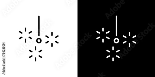 夏の線香花火ベクターアイコン