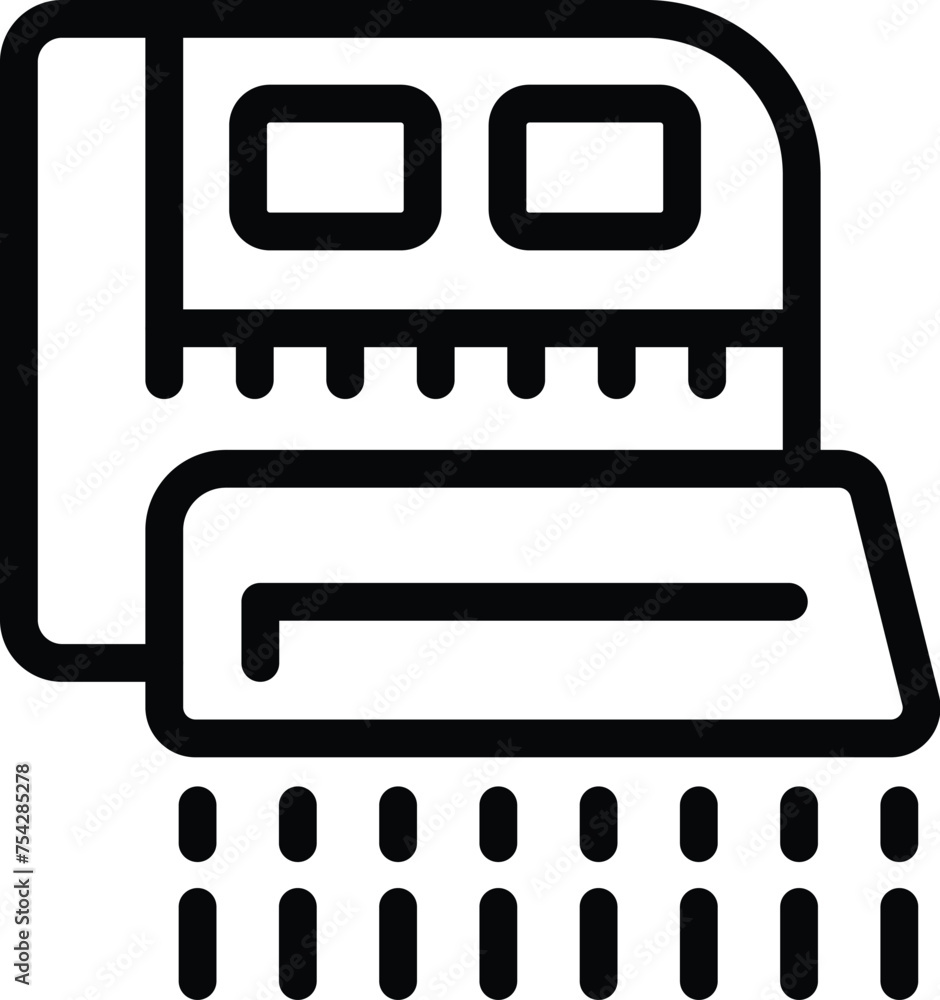 Hand dryer icon outline vector. Bathroom dry machine. Sensor blowing automatic air box Hand dryer icon outline vector. Bathroom dry machine. Sensor blowing automatic air box