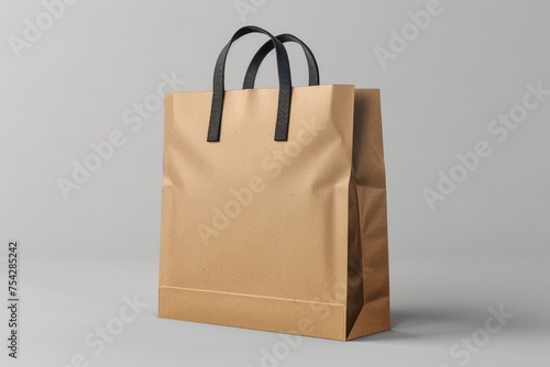 craft Take Away Paper Bag , mockup design isolated. ai generated