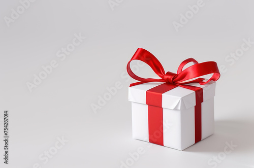 Present Gift Box with Red B...