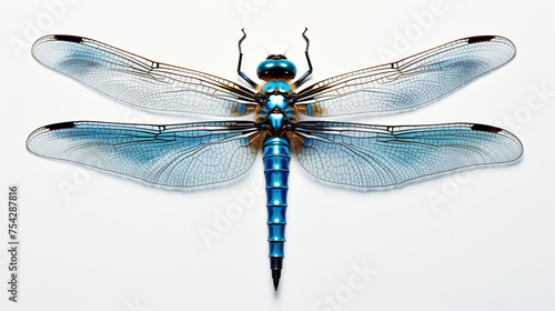 Libellula depressa is a blue bug species of dragonfly © Mishi
