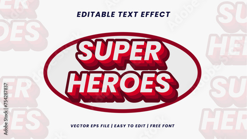 Text Effect super heroes