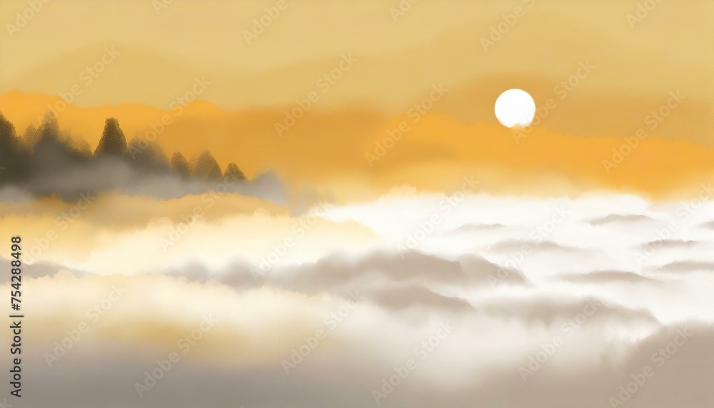 Fototapeta premium 日の出イメージの背景素材