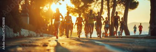 group sports, running, health running and competition spirit © Creative-Touch