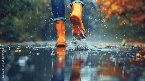 puddles on the asphalt. © Yahor Shylau 