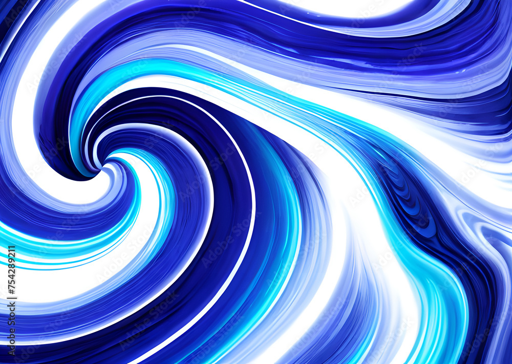Fototapeta premium Colorful flowing spiral liquid waves background wallpaper,mixed gradient color abstract high definition and high definition,Generative AI