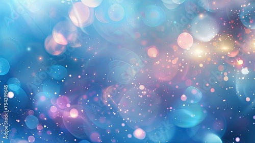 Wallpaper Mural Abstract blurred background with bokeh lights in blue and purple colors banner with copy space. Torontodigital.ca