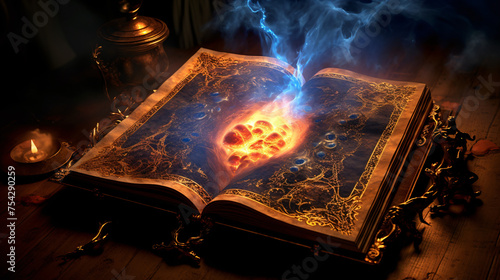 Magic Spellbook Tome of Mystical Incantations and Poti