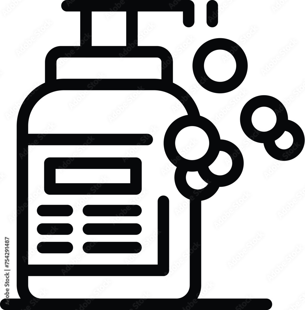 Pump bottle soap icon outline vector. Hands washing liquid dispenser. Skin care moisturizer cleanser Pump bottle soap icon outline vector. Hands washing liquid dispenser. Skin care moisturizer cleanser