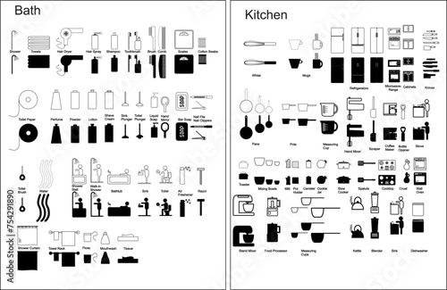 Bath and Kitchen Icons