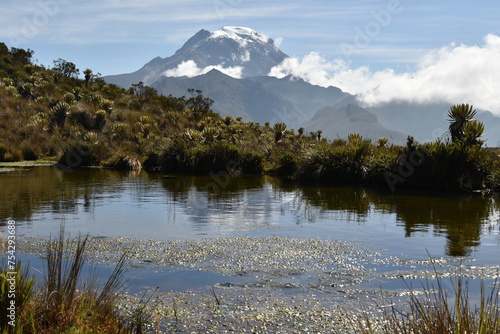 Colombian summit and lake