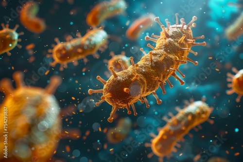 Macro photo of bacteria, germs, salmonella bacteria or bacterial colony © Tetiana Kasatkina