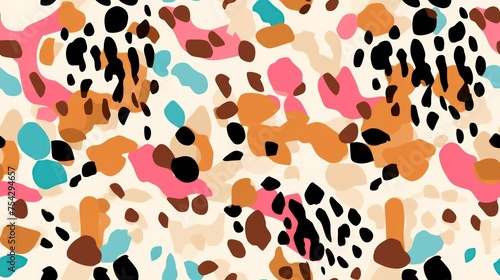 leopard pattern texture camouflage leopard vector  leopard fur texture or abstract pattern are designed for use in textile  wallpaper  fabric  curtain  carpet  clothing  Batik  background  Embroidery 