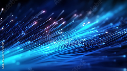 Colorful optical fiber intense color technology background