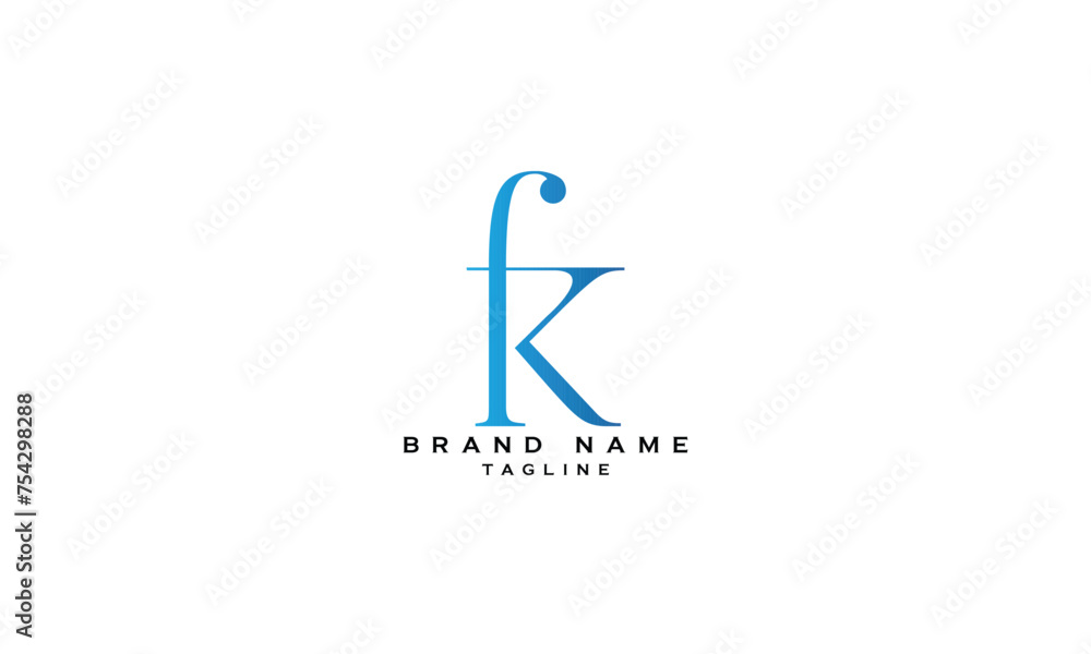 FK, KF, Abstract initial monogram letter alphabet logo design FK, KF, Abstract initial monogram letter alphabet logo design