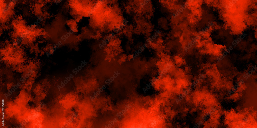 Fire & brimstone Abstract red grunge reflection of neon cumulus clouds smoke exploding art background. Crimson red blaze fire flame grungy smoke texture. Textured Smoke. abstract background.