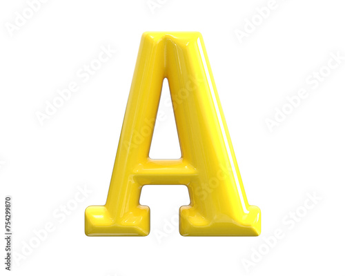 Yellow Letter A