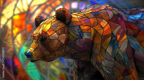 Stained Glass bear