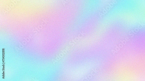 Pastel pink blue grainy gradient. Light holographic futuristic background with delicate pastel colors