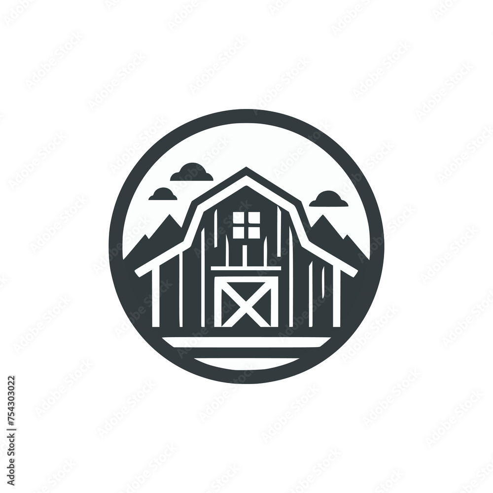 barn house cattle farm logo vector illustration template design barn house cattle farm logo vector illustration template design