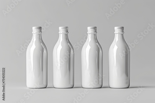 white plastic bottle mockup. ai generated