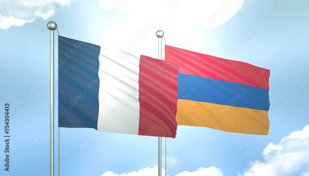 France and Armenia Flag Together A Concept of Realations France and Armenia Flag Together A Concept of Realations