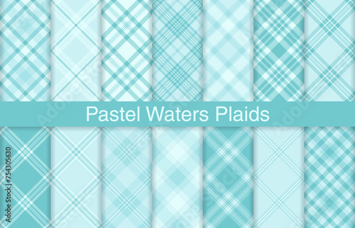 Pastel plaid bundles, textile design, checkered fabric pattern for shirt, dress, suit, wrapping paper print, invitation and gift card.