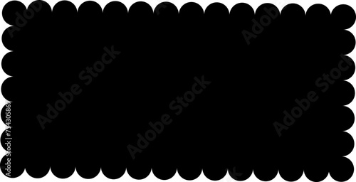 Scalloped rectangle element