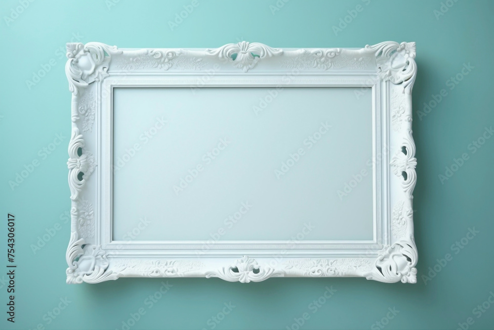Behold the flawless beauty of a blank frame against a gentle color wall, a pristine space for your creative imagination. Behold the flawless beauty of a blank frame against a gentle color wall, a pristine space for your creative imagination.