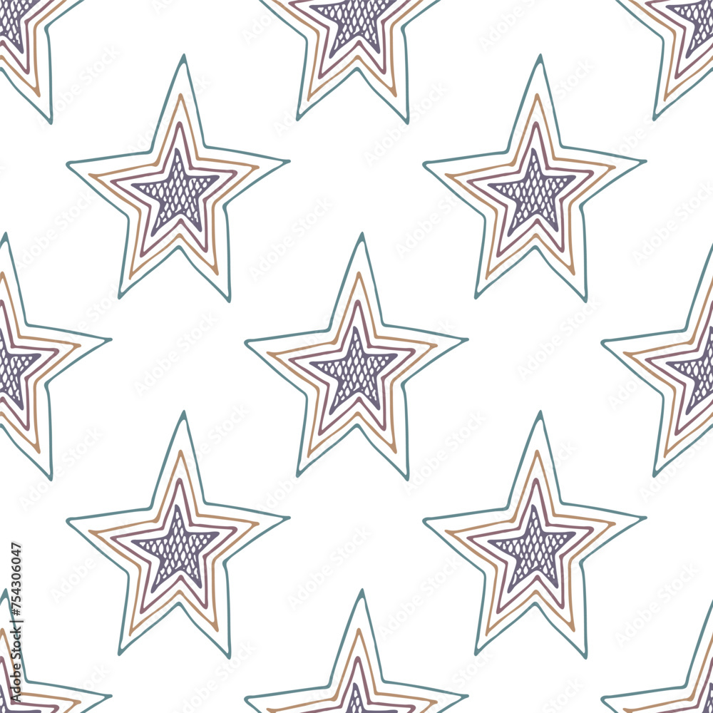 Seamless pattern with cute stars doodle for decorative print, wrapping paper, greeting cards, wallpaper and fabric Seamless pattern with cute stars doodle for decorative print, wrapping paper, greeting cards, wallpaper and fabric
