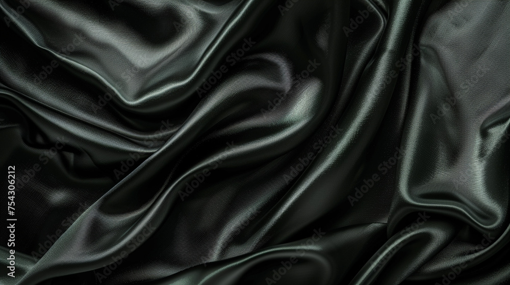 Black and Dark green silk background Black and Dark green silk background