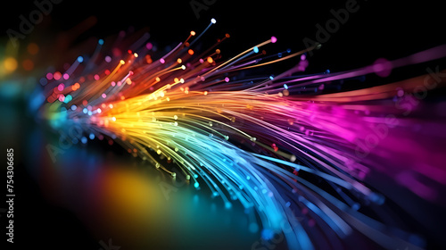 Fiber optics colorful