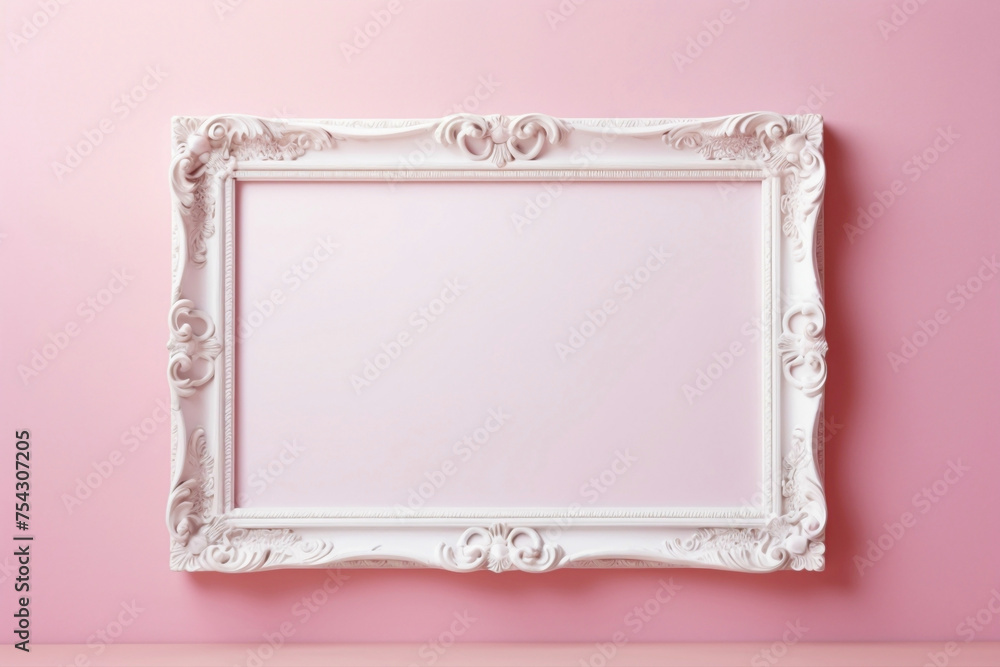 Behold the most perfect empty frame set against a soft color wall, a pristine canvas for your creative vision. Behold the most perfect empty frame set against a soft color wall, a pristine canvas for your creative vision.
