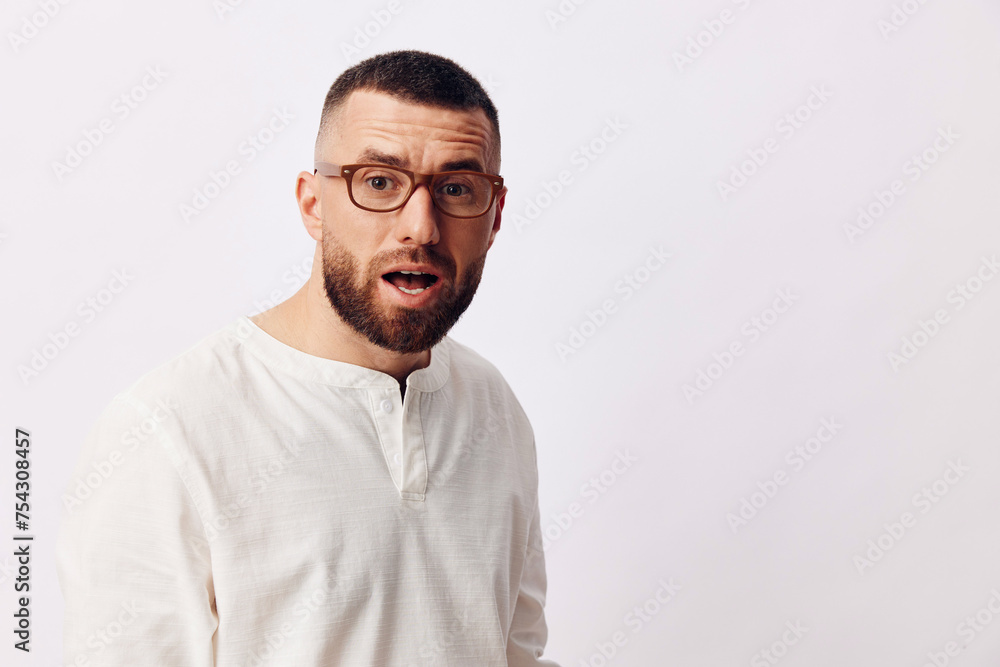 Man face young man beard person looking isolated expression portrait adult background casual background Man face young man beard person looking isolated expression portrait adult background casual background