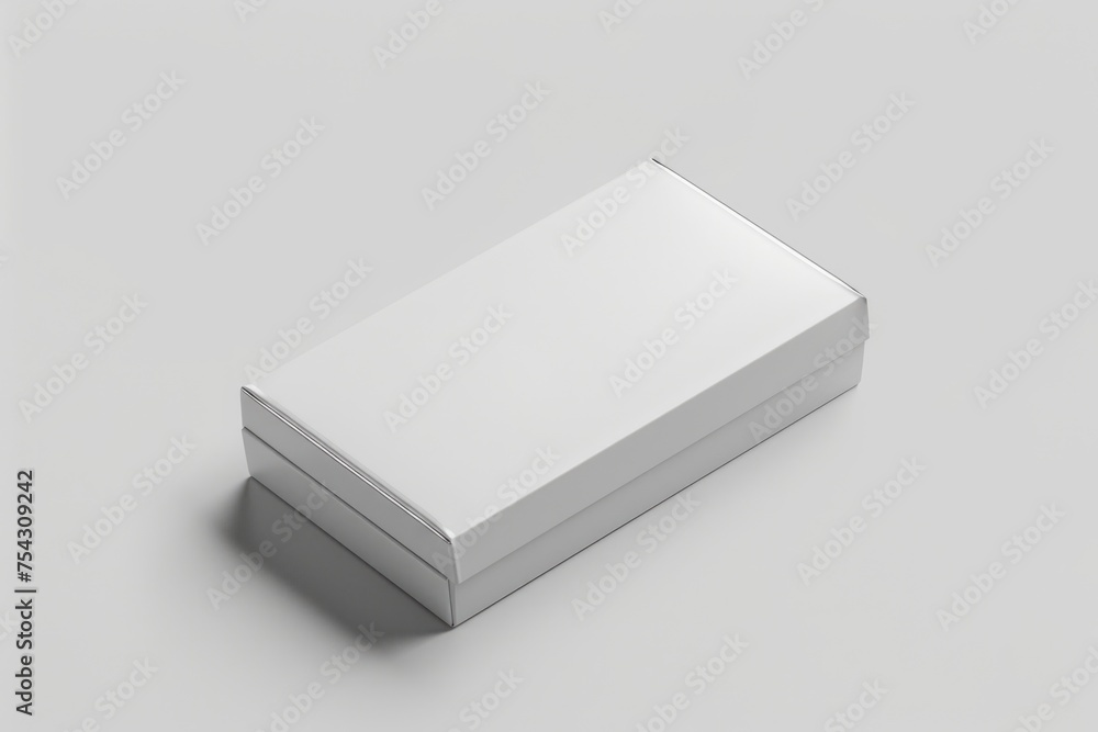 white cardboard box for a gift. ai generated white cardboard box for a gift. ai generated