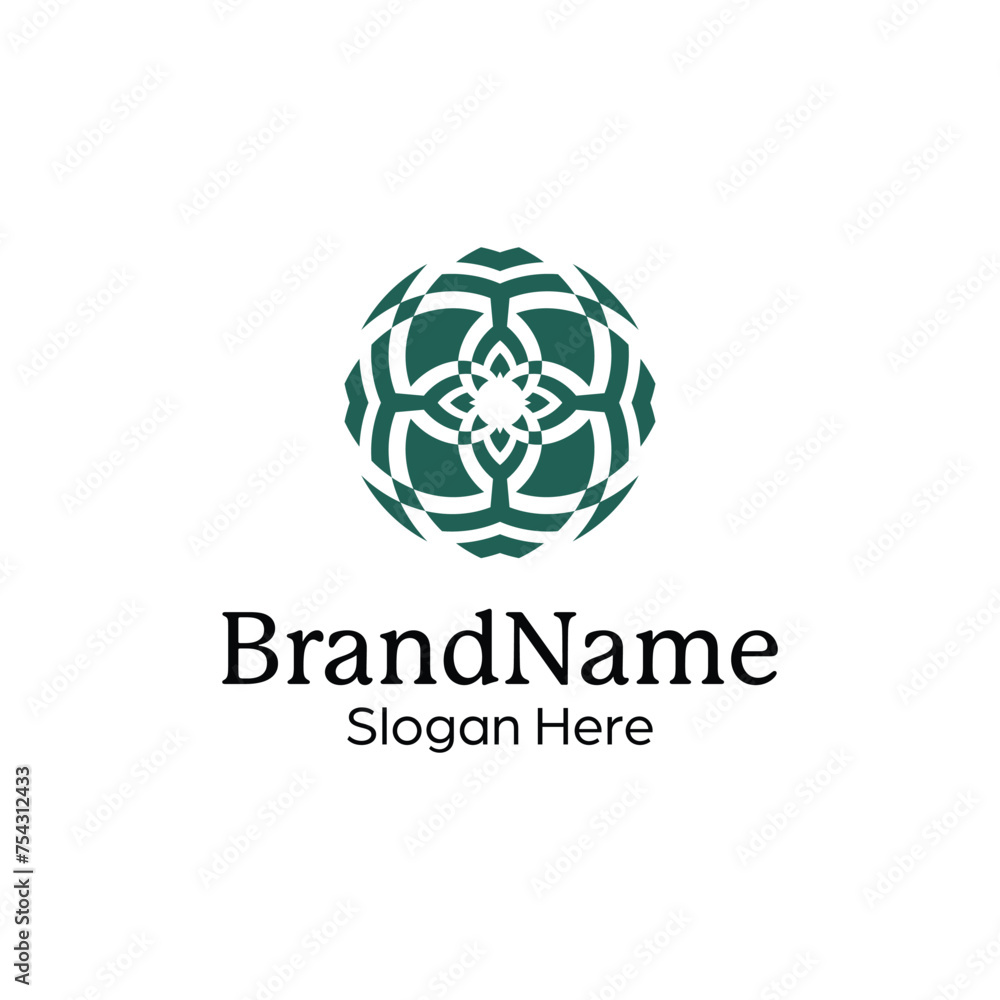 Fototapeta premium elegant and modern ornamental decorative pattern mandala logo
