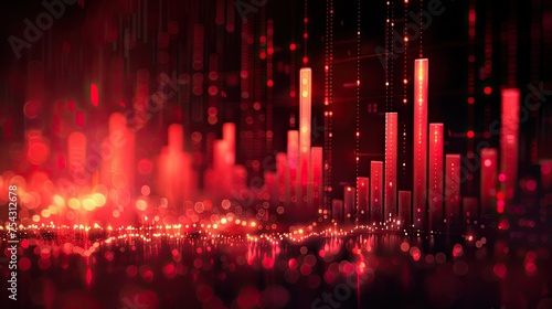 red candlestick pattern charts trading analysis stock market 