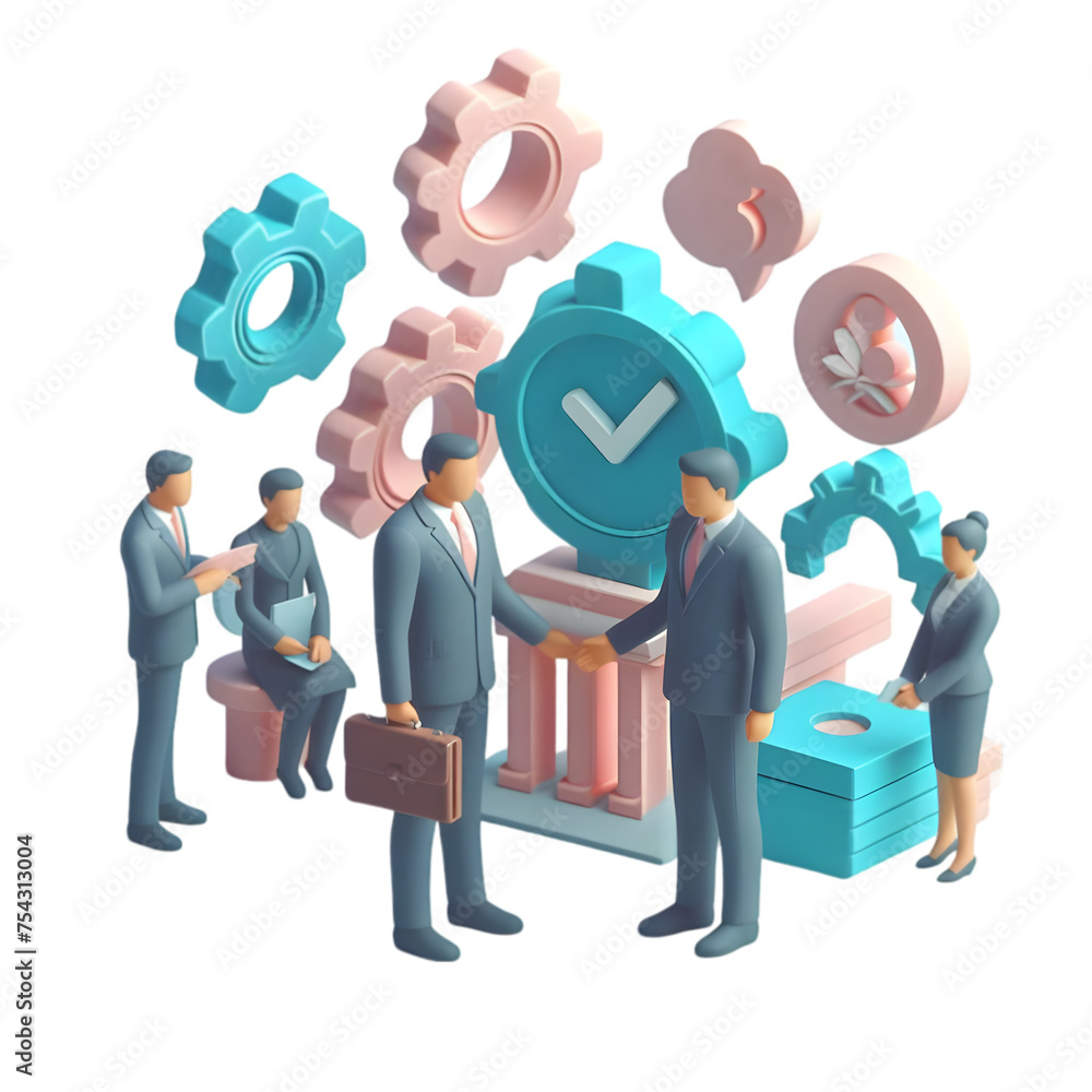 A 3d flat icon of business and financial concept Business ethics experts discussing compliance regulations and standards with isolated white background and business tone A 3d flat icon of business and financial concept Business ethics experts discussing compliance regulations and standards with isolated white background and business tone