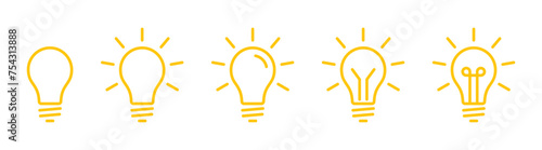 Light bulb icon set