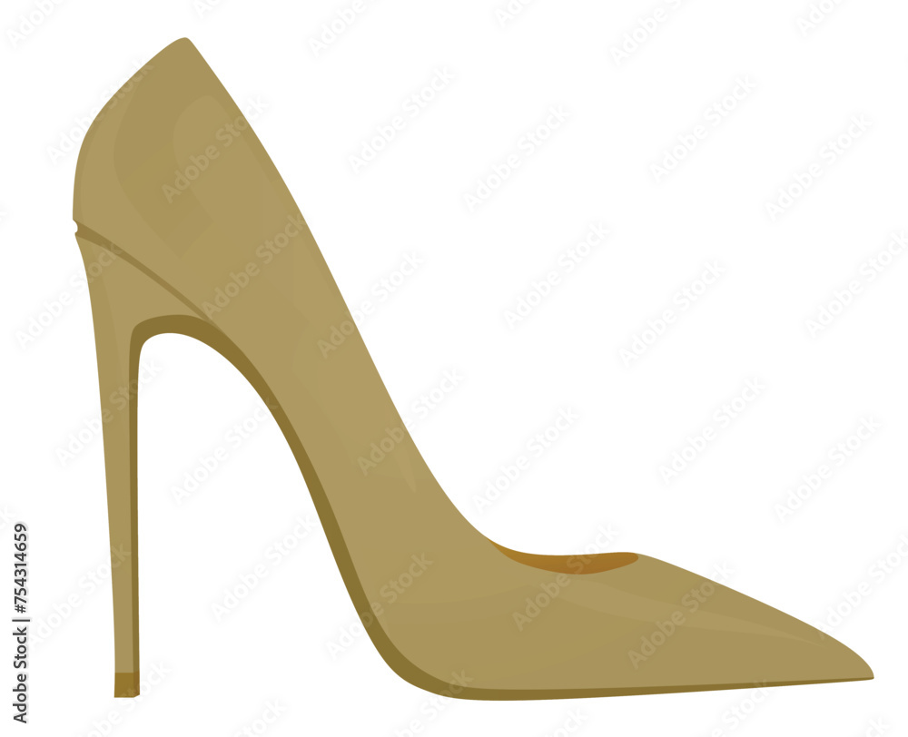 Brown elegant shoe. vector illustration Brown elegant shoe. vector illustration