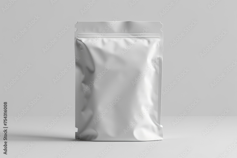 Mockup of white doypack , isolated on background. ai generated Mockup of white doypack , isolated on background. ai generated