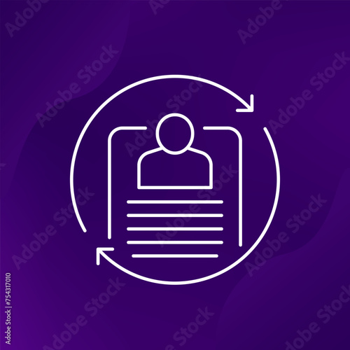 customer retention icon, line vector