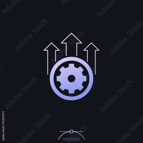 increase production or efficacy icon, vector