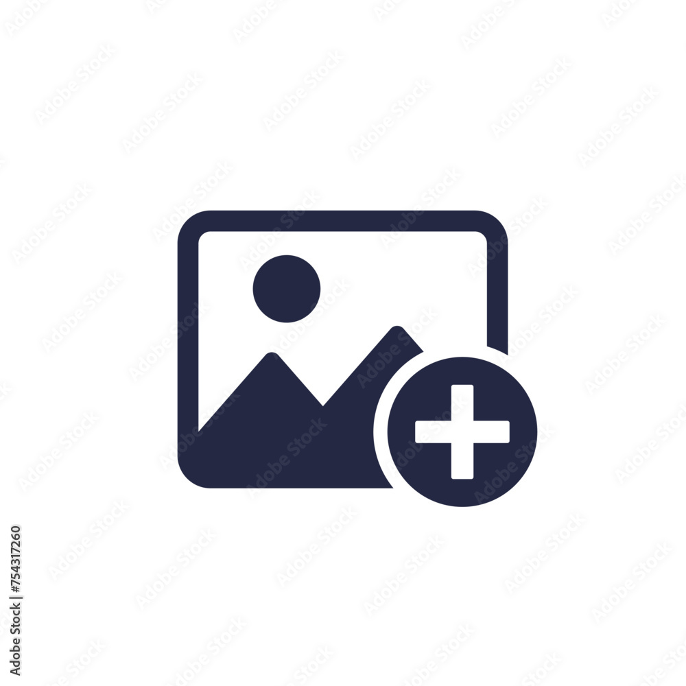Obraz premium add image or photo icon