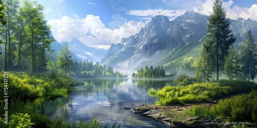 beautiful scenery of Lake Forest