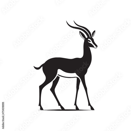 Graceful Gazelles  Vector Gazelle Silhouette Set for Elegant Wildlife Designs  Nature Illustrations  Gazelle black vector.