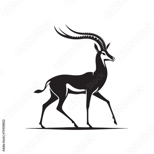 Graceful Gazelles  Vector Gazelle Silhouette Set for Elegant Wildlife Designs  Nature Illustrations  Gazelle black vector.