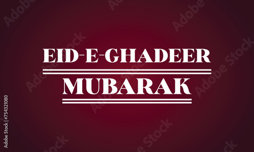 Eid e ghadeer mubarak stylish text design